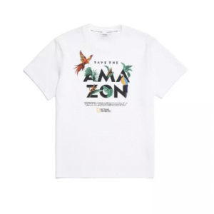SAVE THE AMAZON 圖案短袖T恤